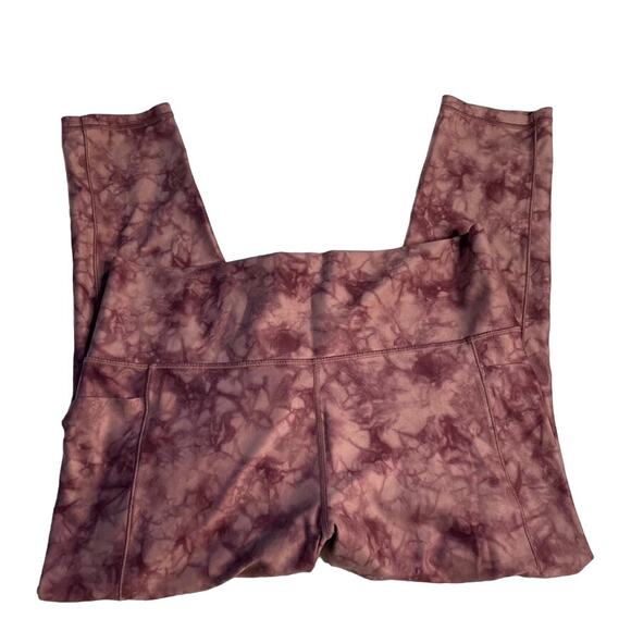 ATHLETA Salutation Stash Pocket ii Printed 7/8 Tight Extra Large XL Tye Die Pink - Picture 3 of 6